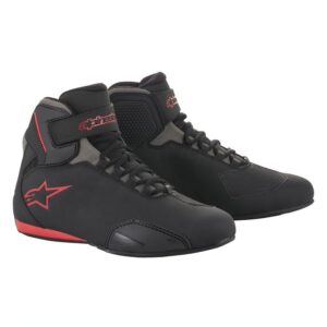 Men'S Sektor Vented Street Motorcycle Shoe, Black/Gray/Red, 10.5