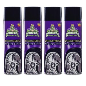 Untouchable Tireshine Spray Spray 4PK ??Long-Lasting Wet Tire Finish for Deep Gloss & Protection ??Waterproof, No-Sling Formula, Easy Application Tire Shine & Cleaner (52 Oz Total)