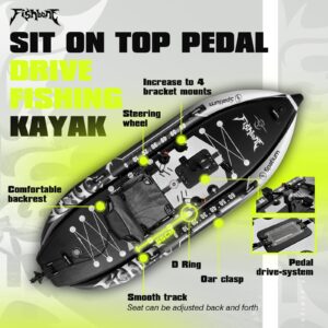 The Drop Stitch 0.9PVC inflatable paddleboard for fishing, stored in local warehouses in the United States, is safe and stable, foldable, and equipped with a pedal system.