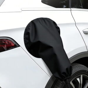 EV Charger Port Cover, Electric Car Charger Plug Cover, Outdoor Waterproof Winter Snow Rain UV All-Weather Protection, Magnetic Attachment, Suitable for Steel-Bodied Electric Vehicles