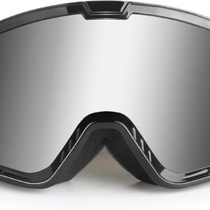 Motocross Goggles for Adult ATV, Motorcycle, Dirtbike & Offroad - UV400 Anti-Scratch, Dustproof Silver MX Goggles