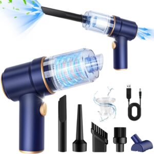 Handheld Car Vacuum Cleaner, 9000Pa Vacuum Cleaner and Air Duster, 120W High Power Hand Held Vacuum with LED Light and Multi-Nozzles for Car, Home, Office, Pet